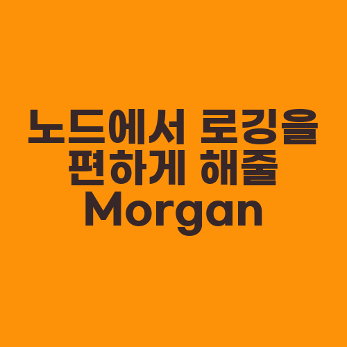 노드에서 로깅을 편하게 해줄 Morgan