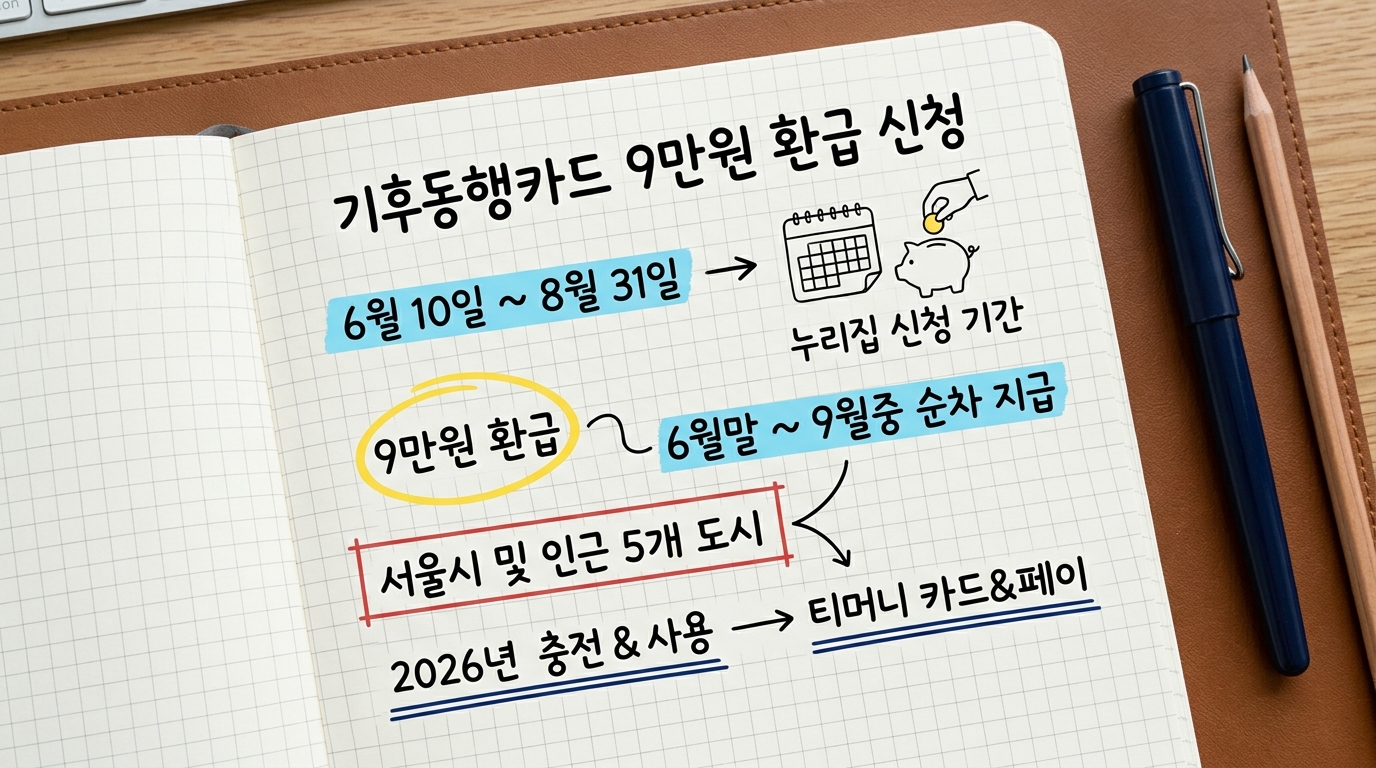 기후동행카드 9만원 환급 신청 대상과 기간